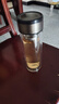 【京东物流配送】高硼硅双层玻璃杯大容量泡茶杯水杯子茶水分离杯 【双层加厚】茶杯350ml1只 实拍图