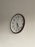 康巴丝（Compas）挂钟客厅 12英寸简约静音客厅石英钟表挂墙时钟 C2866 咖色30.5cm 实拍图