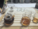 康韵 耐热玻璃茶具套装功夫茶具带过滤泡花茶壶玻璃盖碗茶杯公道杯 01美人壶+玉兰杯套装 16件 实拍图