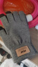 匹克匹克冬季保暖手套防寒针织毛线手套户外骑行电动车防滑可触屏灰色 实拍图