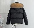 FDR旗舰店 R字毛领连帽羽绒服男女秋冬季加厚保暖面包服外套 黑色 [可拆卸毛领] L 实拍图