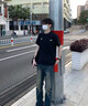 卡帕（Kappa）背靠背情侣纯棉T恤简约宽松显瘦上衣运动短袖2026新款K0D32TD21V 暗夜蓝906【复古百搭丨舒适透气】 XL 尺码偏小，建议拍大一码 实拍图