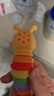 马博士婴儿牙胶硅胶牙咬胶0-1岁宝宝摇铃玩具安抚百变扭扭毛毛虫黄色 实拍图