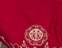 雅鹿高档结婚四件套大红中式刺绣新婚嫁房婚庆床上用品喜子被罩床单笠 喜结连理【手工刺绣-亲肤柔软】 1.8m床单款四件套-200*230cm被套 实拍图