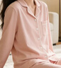 京东京造【10A抑菌】A类一等品50支纯棉睡衣女睡衣秋冬情侣家居服浅粉XL 实拍图