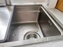 JOMOW厨房水槽大单槽一体304不锈钢5.0加厚洗碗池多功能台上中下洗菜盆 75*46【5mm加厚】加大集渣网-电镀银 【安装尺寸咨询客服】 实拍图