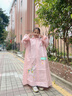 牧萌儿童雨衣带书包位男童女童女孩加长全身学生雨披 粉独角兽 4XL 实拍图