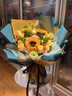 艾斯维娜三八女神节鲜花速递向日葵混搭花束生日礼物全国同城配送 向日葵香槟韩式花束 实拍图
