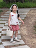 班喜迪女童夏装套装2026新款洋气儿童女孩衣服宝宝背心短裤套装夏季童装 米色 110 实拍图