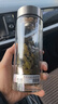 希诺（heenoor）双层玻璃杯男士办公泡茶杯送礼耐高温大容量水杯中秋节礼物礼盒 【升级纯钛部件】抗菌版360ml 实拍图