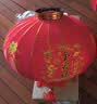 2026年新款植绒大红灯笼元宵新年春节挂饰阳台庭院装饰绒布灯笼 80#【全家福款】2个 带灯【升级款】 实拍图