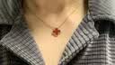 梵克雅宝（Van Cleef & Arpels）项链女款 四叶草项链Alhambra系列女士项链 送礼物【双11抢先购】 中号 红玉髓 VCARD38500 15MM 保卡信息-随机年份 实拍图