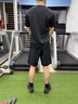 安踏速干运动套装男士春夏季冰丝透气短袖短裤健身跑步训练衣服两件套 基础黑-2 L (男175) 实拍图
