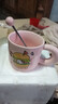 可爱fufu生日蛋糕马克杯带盖勺陶瓷杯送女生高颜值有意义生日礼物 汉堡生日蛋糕杯+勺1个350ml 实拍图