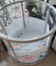 iuu婴儿游泳桶免安装 儿童洗澡桶 可折叠泡澡桶家用新生儿游泳池浴桶 【免安装-透明】巨无霸+泳圈+浴袋 母婴级面料，耐磨稳固防变形 实拍图