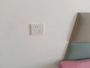 公牛（BULL）空白面板 G12系列 空白板带出线孔面板墙堵洞遮丑 G12B104 象牙白 实拍图