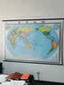 【升级版 整张无拼接】2026世界地图挂图 第五版 高档仿红木杆 超大尺寸2米*1.5米 大型办公室 会议室挂图挂画背景墙面装饰 实拍图