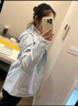 迪卡侬户外女秋冬防风防水夹克风衣MH150白-5114381 实拍图