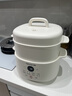 九阳（Joyoung）电炖盅 电炖锅 隔水炖煮 家用煮粥煲汤锅燕窝炖盅4.5L白瓷内胆炖汤锅上蒸下炖DG25G-GD188 实拍图