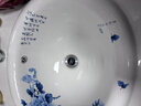 潮窑椭圆形台中盆半嵌入式台上盆洗脸盆洗手盆家用卫生间陶瓷洗面盆 21寸椭圆蓝花盆 赠送下水 实拍图