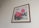 紫腾随轩新中式牡丹花开富贵装饰画客厅餐厅背景墙画卧室床头挂画壁画 图1 60*60cm红木色实木框 实拍图