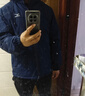 美津浓户外棉服男秋冬夹克外套上衣连帽防风保暖百搭登山服 藏青  2XL 实拍图