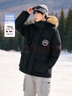 雪中飞【成毅同款】【鹅绒】男女同款羽绒服貉子毛领中长羽绒服工装保暖 黑色|8056 M 170/92A（尺码偏大选小一码） 实拍图