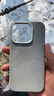 森淳 MagSafe超细纤维布纹内置磁吸适用iPhone17手机壳法兰绒磨砂苹果全包金属高端轻奢新款防摔保护套 银空灰-强磁 苹果 14Pro 实拍图