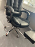 费林斯曼老板椅办公椅电脑椅靠背椅按摩可躺转椅搁脚午休电竞椅子懒人座椅 【可躺搁脚】经典黑+加厚海绵 联动扶手 【送货上门】 实拍图
