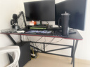 奥伦福特  电脑桌台式家用电竞游戏桌办公书桌简约书房写字桌子 碳纤维纹路单桌-120*60 升级款电竞桌 实拍图