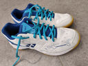 尤尼克斯（YONEX）羽毛球鞋yy入门级训练减震动力垫男女SHB101CR白/蓝 43码 实拍图