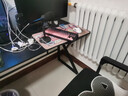 皆客电脑桌台式电竞桌子双人游戏桌椅家用办公桌书桌工作台学习写字桌 双人推荐-【黑碳纤维+黑架】-160*60 实拍图