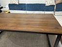 馨美凯电脑桌台式家用简易书桌办公桌简约现代工作台租房卧室学习写字桌 【单桌1.6cm厚桌面】黑架+深胡桃 长180cm*宽80cm*高74cm 实拍图