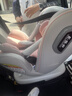 Heekin德国 儿童安全座椅汽车用0-4-12岁婴儿宝宝360度旋转ISOFIX硬接口 尊享粉(遮阳棚+上拉带+侧保护) 实拍图