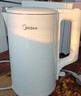 美的（Midea）电热水壶家用烧水壶泡茶0涂层食品级304不锈钢自动断电双层防烫全钢无缝1.5L大容量 MK-HJ1566 实拍图