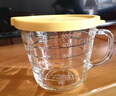 onlycook带盖玻璃早餐杯刻度量杯 牛奶燕麦杯打蛋杯 大容量500ml 实拍图