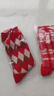 粒米袜子女秋冬季中筒袜骐骥红色本命年马年女士袜子新年 袜红×4 实拍图