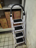 忆琳居梯子家用安全人字梯折叠伸缩多功能楼梯便捷扶梯加厚安全步梯白四 实拍图