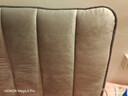 新款绒料加厚夹棉床头靠垫现代简约床头罩纯色绗缝布艺床头套全包 荷兰绒【线条款-浅灰】特厚夹棉 适用床头长1.8米【高度65cm内】 实拍图