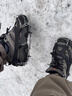 哥尔姆冰爪防滑鞋套 户外雪地 钢冰爪登山鞋 钉滑雪 黑色L码11齿 实拍图