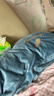 雅鹿 牛奶绒刺绣床上四件套冬季珊瑚绒法兰绒双面加绒被套床罩床单床 轻羽-宾利蓝【亲肤舒适/加厚保暖】 1.8m四件套 床笠款 -被套200*230cm 实拍图
