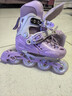 斯威（SWAY）轮滑鞋儿童溜冰鞋男女童初学套装中小学滑轮滑冰旱冰鞋成人直排轮 莫紫八轮全闪+头盔护具+一体支架 M (适合6-12岁)平时鞋码31-36 实拍图