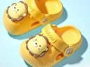 牧童儿童拖鞋夏男宝宝洞洞鞋软底女童卡通洗澡婴幼儿家居鞋奶狮黄160 实拍图