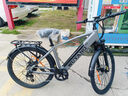 五羊锂电池助力电动自行车禧玛诺变速超长续航山地车男女士双碟刹单车 暗隐灰T5N-20A-26寸-助力续航约-180km 实拍图