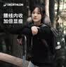 迪卡侬运动跑步户外保暖女士t恤速干半拉链长袖打底衣活力黑-2342114 实拍图