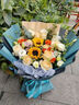 艾斯维娜三八女神节鲜花速递向日葵混搭花束生日礼物全国同城配送 向日葵香槟韩式花束 实拍图