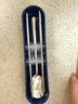 美厨（MAXCOOK）316L不锈钢筷子勺子餐具套装 便携式筷勺三件套 北欧蓝 MCK5121 实拍图