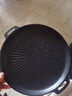 麦饭石烤肉盘家用不粘锅铁板烧韩式烤肉锅电磁炉卡式炉户外烤盘 太阳花烤盘28cm 实拍图