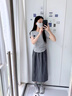 浪莎山本工装裙裤女夏季新款高腰A字半身裙裤慵懒休闲凉感冰丝阔腿裤 理性薄暮灰【清冷高级】 L 【推荐120-140斤】 实拍图