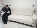 无印良品雪尼尔沙发盖垫直排一片式防滑盖布防猫抓高级感沙发座垫90*240cm 实拍图